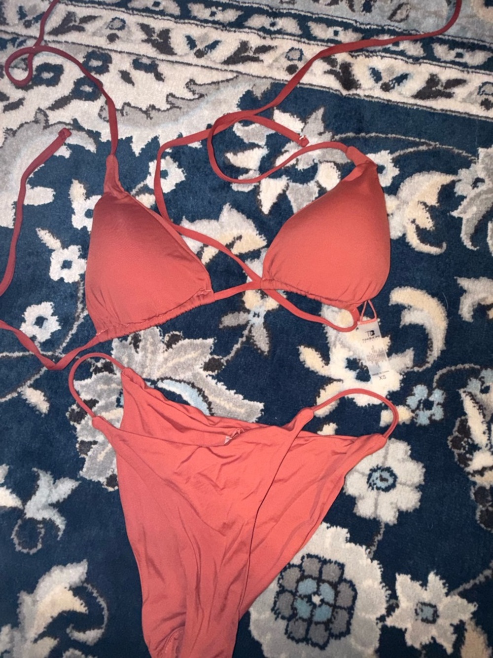 TiniBikini Rust Orange Triangle Two-Piece Swim Set